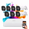 Hikvision ColorVu 7 kamerás biztonsági kamera rendszer 5MP színes éjszakai képpel