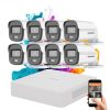 Hikvision ColorVu 8 kamerás biztonsági kamera rendszer 5MP színes éjszakai képpel