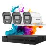 Hikvision HiLook ColorVu 3 kamerás biztonsági kamera rendszer 5MP színes éjszakai képpel