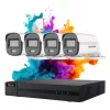Hikvision HiLook ColorVu 4 kamerás biztonsági kamera rendszer 5MP színes éjszakai képpel