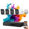 Hikvision ColorVu 4 kamerás IP kamera rendszer 6MP színes éjszakai képpel