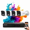 Hikvision ColorVu 4 kamerás IP kamera rendszer 6MP színes éjszakai képpel