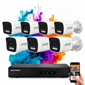   Hikvision ColorVu 7 kamerás IP kamera rendszer 6MP színes éjszakai képpel
