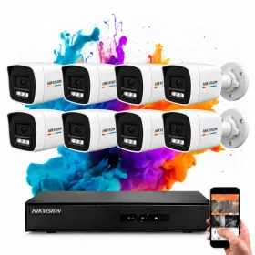   Hikvision ColorVu 8 kamerás IP kamera rendszer 6MP színes éjszakai képpel