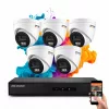 Hikvision ColorVu 5 kamerás IP dome kamera rendszer 4MP színes éjszakai képpel