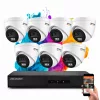 Hikvision ColorVu 7 kamerás IP dome kamera rendszer 4MP színes éjszakai képpel