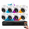 Hikvision ColorVu 8 kamerás IP dome kamera rendszer 6MP színes éjszakai képpel