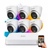 Hikvision ColorVu 6 kamerás biztonsági dome kamera rendszer 5MP színes éjszakai képpel
