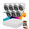 Hikvision ColorVu 7 kamerás biztonsági dome kamera rendszer 5MP színes éjszakai képpel