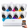 Hikvision ColorVu 8 kamerás biztonsági dome kamera rendszer 5MP színes éjszakai képpel