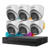 Hikvision HiLook ColorVu 6 kamerás biztonsági dome kamera rendszer 5MP színes éjszakai képpel