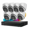 Hikvision HiLook ColorVu 7 kamerás biztonsági dome kamera rendszer 5MP színes éjszakai képpel