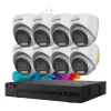 Hikvision HiLook ColorVu 8 kamerás biztonsági dome kamera rendszer 5MP színes éjszakai képpel