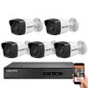 Hikvision 5 biztonsági kamerás IP kamera rendszer 2MP Full HD
