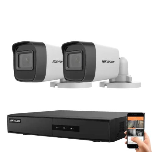 Hikvision 2 biztonsági kamerás IP kamera rendszer 4MP