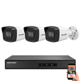 Hikvision 3 biztonsági kamerás IP kamera rendszer 4MP