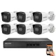 Hikvision 6 biztonsági kamerás IP kamera rendszer 4MP