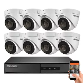 Hikvision 8 biztonsági dome kamerás IP kamera rendszer 4MP