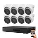 Hikvision 8 biztonsági dome kamerás IP kamera rendszer 4MP