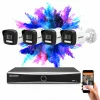 Hikvision 4 biztonsági kamerás IP kamera rendszer 8MP színes éjjellátással