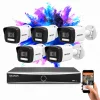 Hikvision 5 biztonsági kamerás IP kamera rendszer 8MP színes éjjellátással