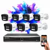 Hikvision 7 biztonsági kamerás IP kamera rendszer 8MP színes éjjellátással