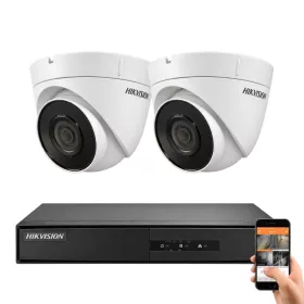   Hikvision 2 dome biztonsági kamerás IP kamera rendszer 2MP Full HD