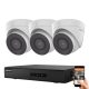 Hikvision 3 dome biztonsági kamerás IP kamera rendszer 2MP Full HD