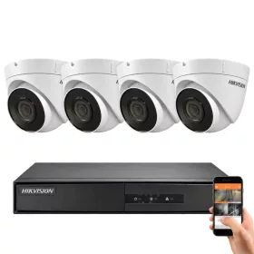   Hikvision 4 dome biztonsági kamerás IP kamera rendszer 2MP Full HD
