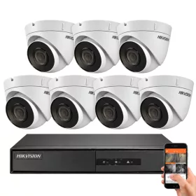   Hikvision 7 dome biztonsági kamerás IP kamera rendszer 2MP Full HD