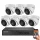 Hikvision 7 dome biztonsági kamerás IP kamera rendszer 2MP Full HD