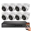 Hikvision 8 dome biztonsági kamerás IP kamera rendszer 2MP Full HD