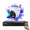 Hikvision 1 dome biztonsági kamerás IP kamera rendszer 4MP színes éjjellátással