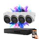 Hikvision 4 dome biztonsági kamerás IP kamera rendszer 4MP színes éjjellátással