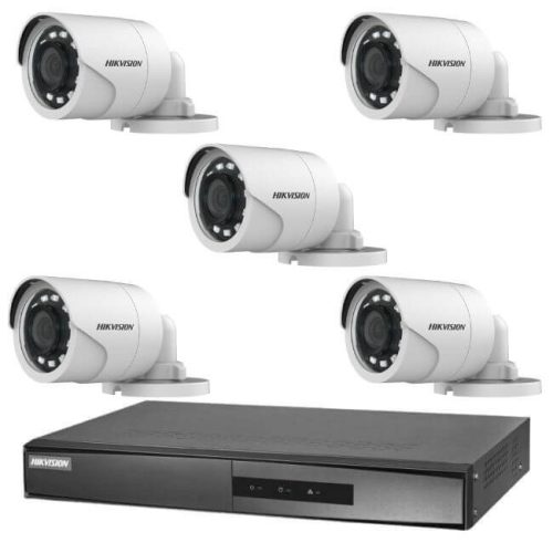 Hikvision TurboHD-TVI 5 kamerás kamerarendszer 2MP