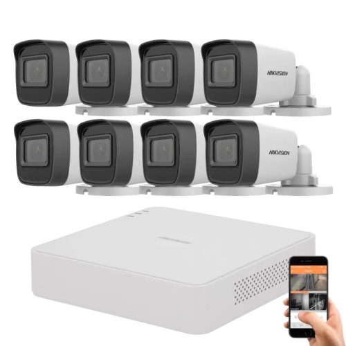 Hikvision TurboHD-TVI 8 kamerás kamerarendszer 2MP