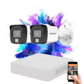 Hikvision TurboHD-TVI 2 kamerás Full HD kamerarendszer színes éjszakai képpel