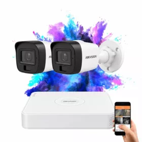 Hikvision TurboHD-TVI 2 kamerás Full HD kamerarendszer színes éjszakai képpel