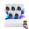 Hikvision TurboHD-TVI 5 kamerás dome kamerarendszer színes éjszakai képpel