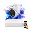 Hikvision TurboHD-TVI 1 kamerás dome kamerarendszer 5MP színes éjszakai képpel