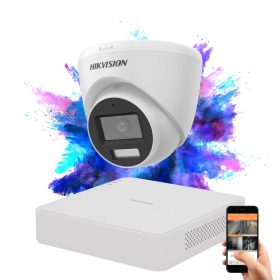   Hikvision TurboHD-TVI 1 kamerás dome kamerarendszer 5MP színes éjszakai képpel