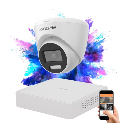 Hikvision TurboHD-TVI 1 kamerás dome kamerarendszer 5MP színes éjszakai képpel