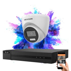 Hikvision TurboHD-TVI 1 kamerás dome kamerarendszer 5MP színes éjszakai képpel