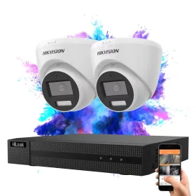 Hikvision TurboHD-TVI 1 kamerás dome kamerarendszer 5MP színes éjszakai képpel