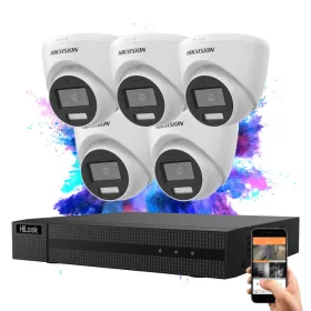 Hikvision TurboHD-TVI 1 kamerás dome kamerarendszer 5MP színes éjszakai képpel