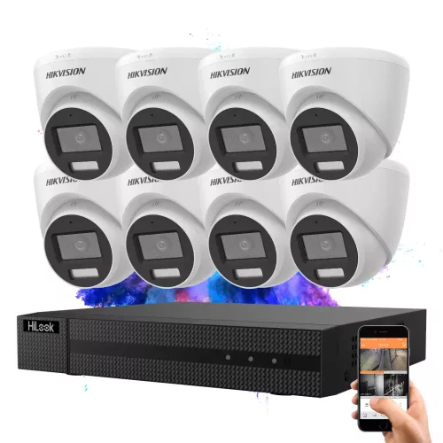 Hikvision TurboHD-TVI 1 kamerás dome kamerarendszer 5MP színes éjszakai képpel