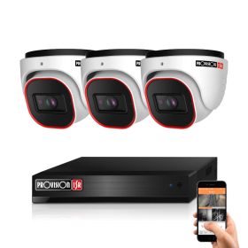Provision 3 dome térfigyelő kamerás IP rendszer 4MP