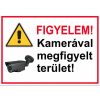 Kamerával megfigyelt terület matrica külső Kamerával megfigyelt terület matrica külső