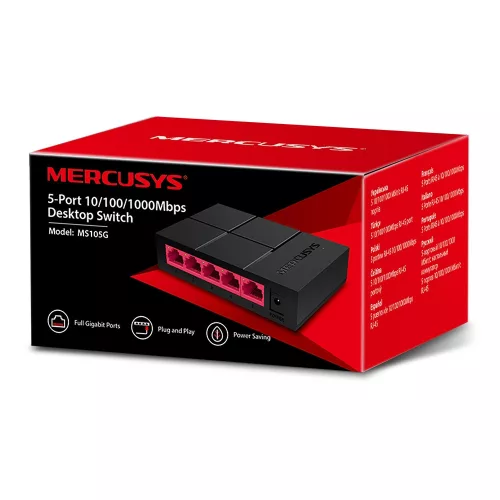 Mercusys MS105G Switch (5 port, 1Gbps)