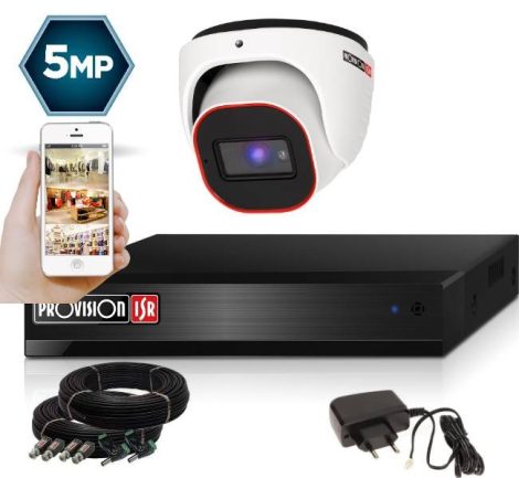 5 Megapixel Provision AHD-20 Dome 1 kamerás kamera rendszer 